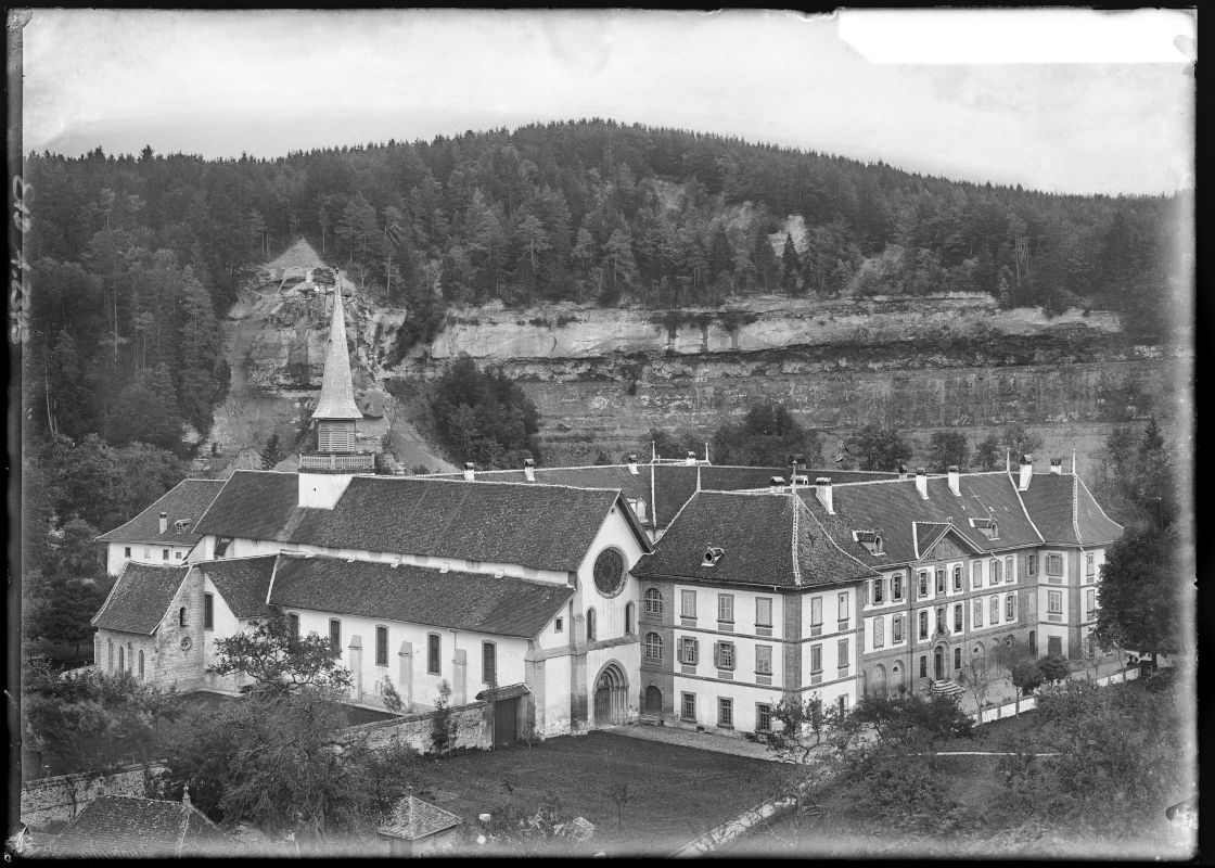 Max van Berchem, Exterior view of the Abbey of Hauterive, 1899. Swiss National Library, EAD-6907