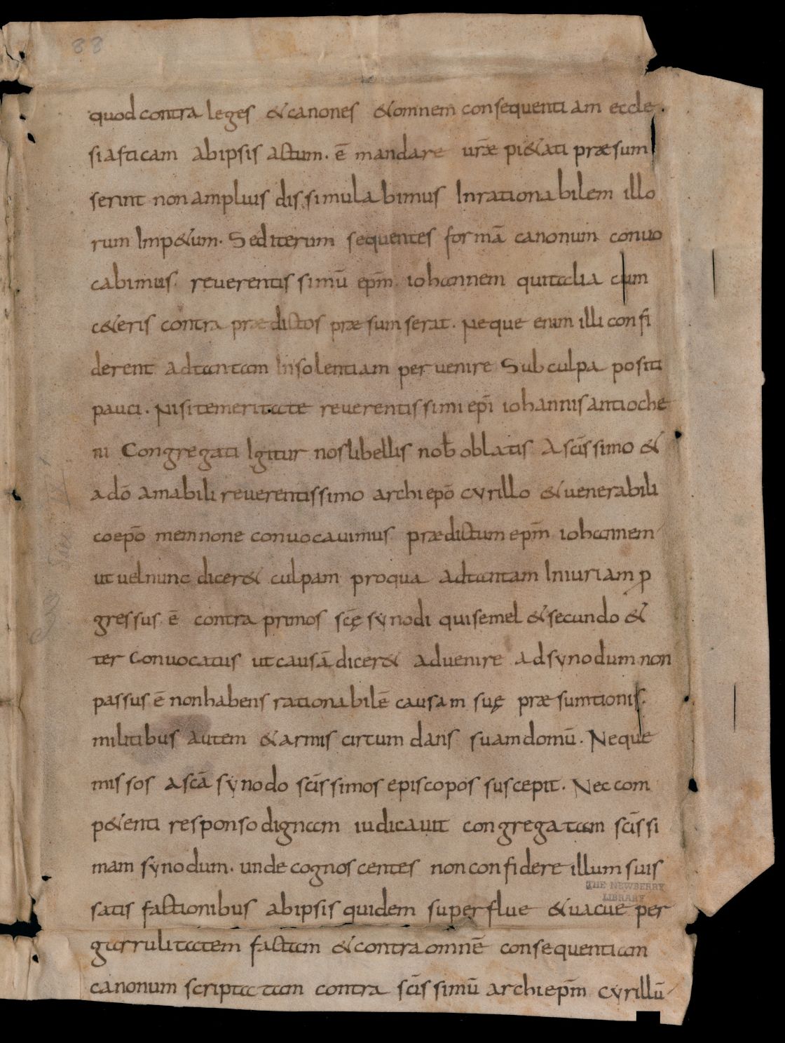 [sine loco], codices restituti, Cod. 6 (Concilium Ephesinum, Fragment), f. Chicago_Ir – Concilium Ephesinum (fragment)