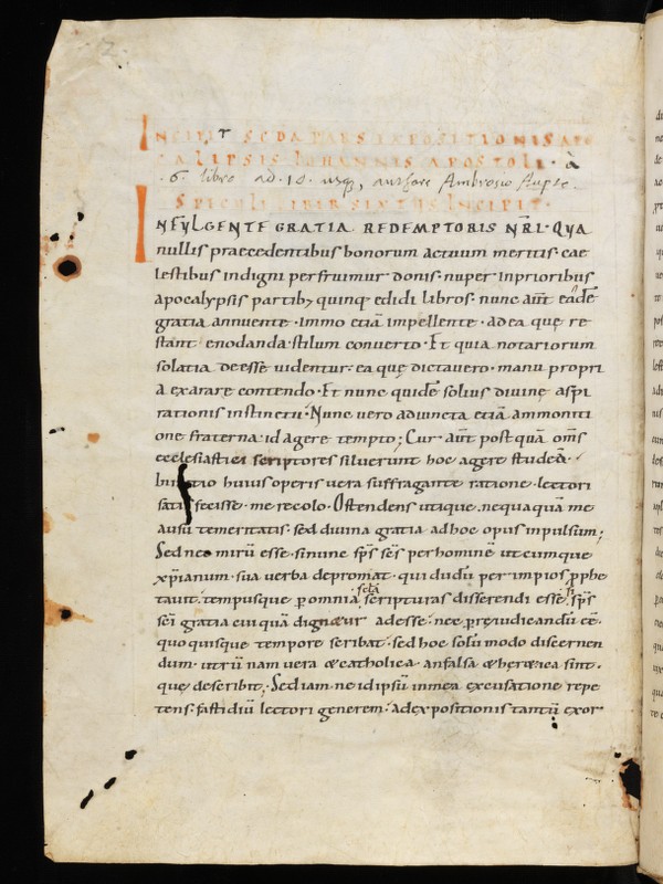 Buchumschlag - Commentarius in Apocalypsin Band 2