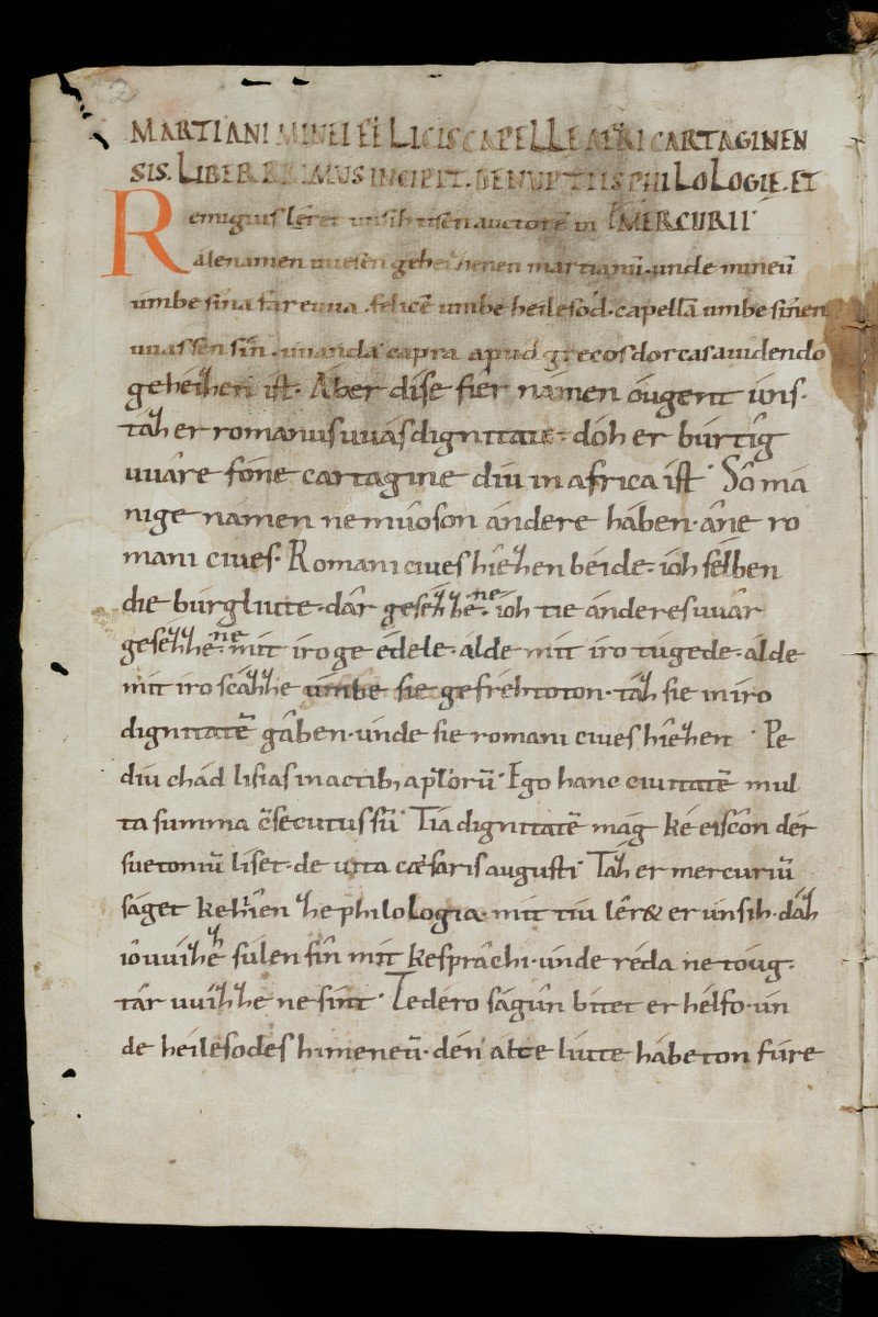 Buchumschlag - De nuptiis Philologiae et Mercurii; Zwei Evangelienkommentare