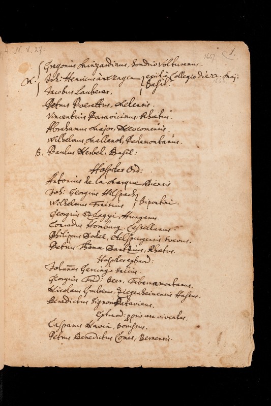 Buchumschlag - Liber alumnorum superioris Collegii, Band 1, 1594-1658, 1667-1682