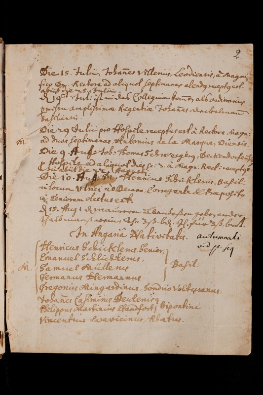 Buchumschlag - Liber alumnorum superioris Collegii, Band 2, 1665-1686