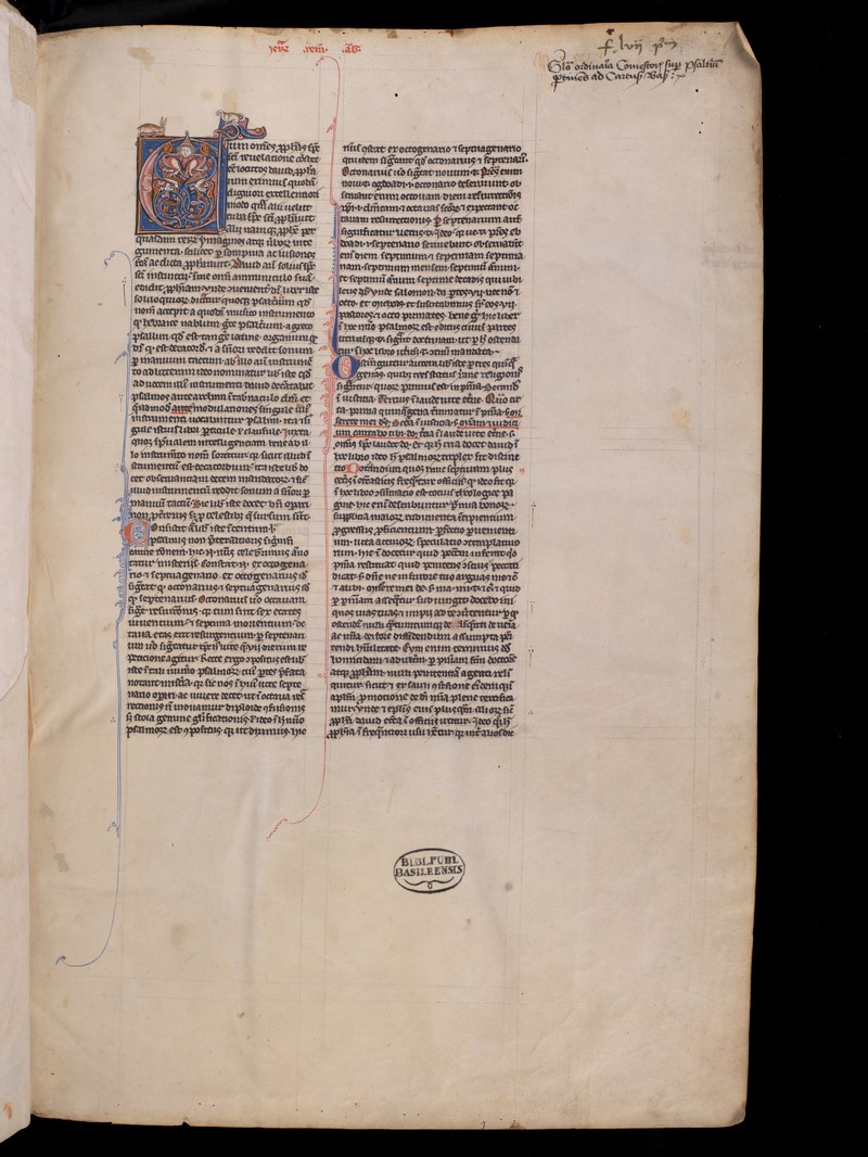 Buchumschlag - Psalterium cum Petri Lombardi commentario