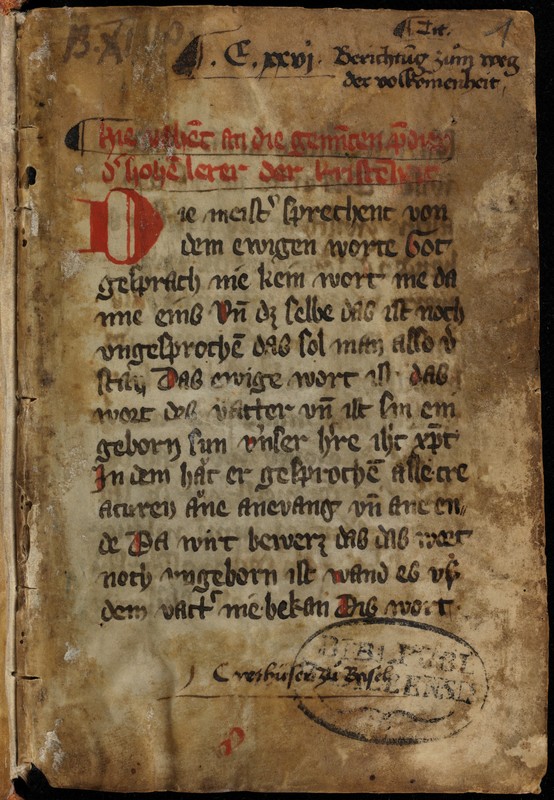 Buchumschlag - Sammelhandschrift (Mystik)