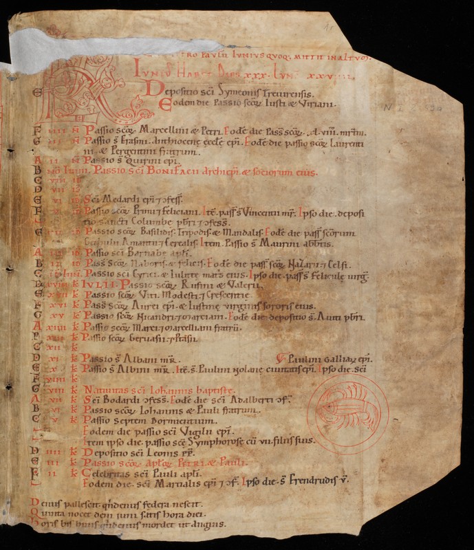 Buchumschlag - Heiligenleben und Kalendarium (Fragment)